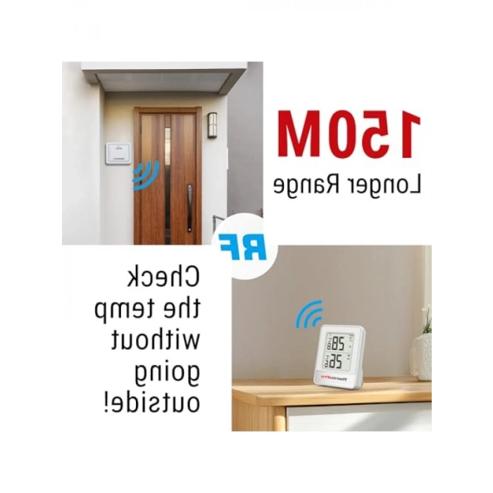 Dijital Ev Termometresi - LCD Ekran, Bluetooth ile İç ve Dış Mekan Ölçümü