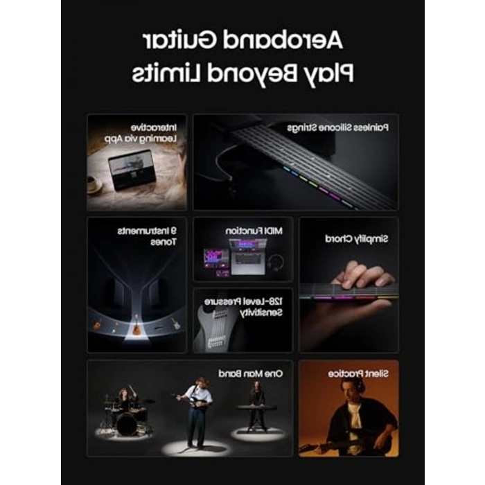 Dijital Gitar, 9 Farklı Ton Seçeneği ile Taşınabilir