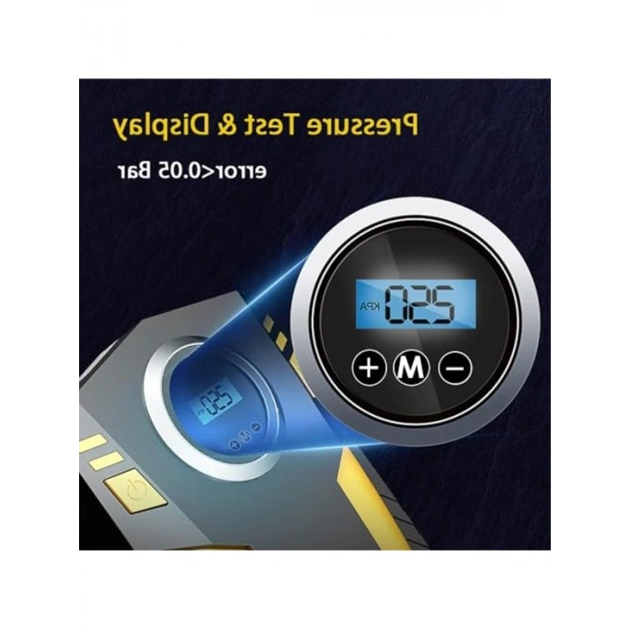Dijital Lastik Şişirme Hava Kompresörü, 150 PSI Taşınabilir