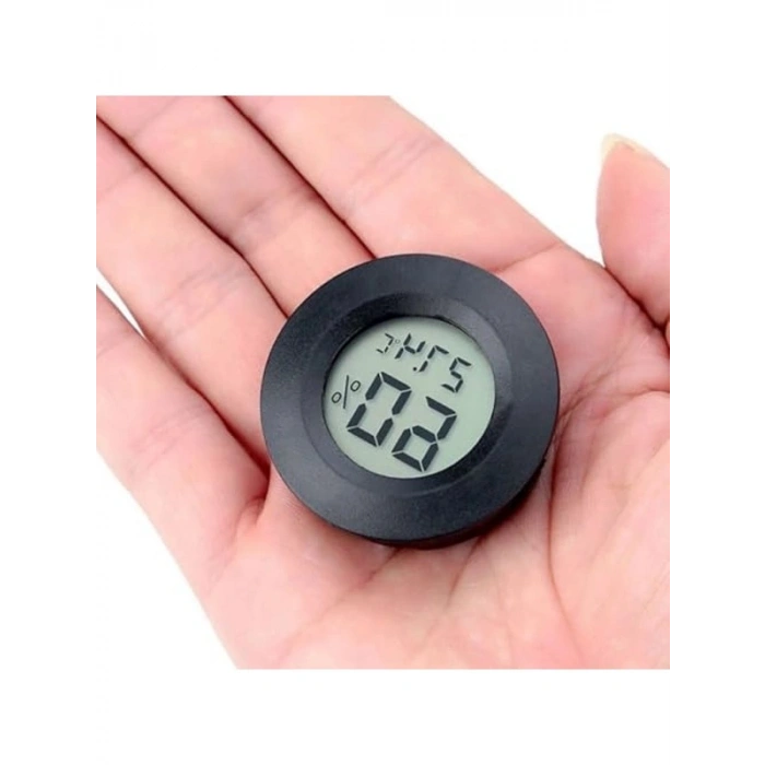 Dijital LCD Ekranlı Yuvarlak Termometre, Kuluçka Makineleri için Nem Ölçer