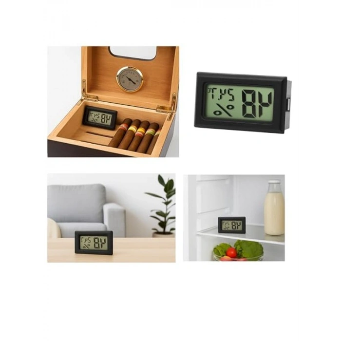 Dijital LCD Nem ve Sıcaklık Ölçer, Mini Termometre