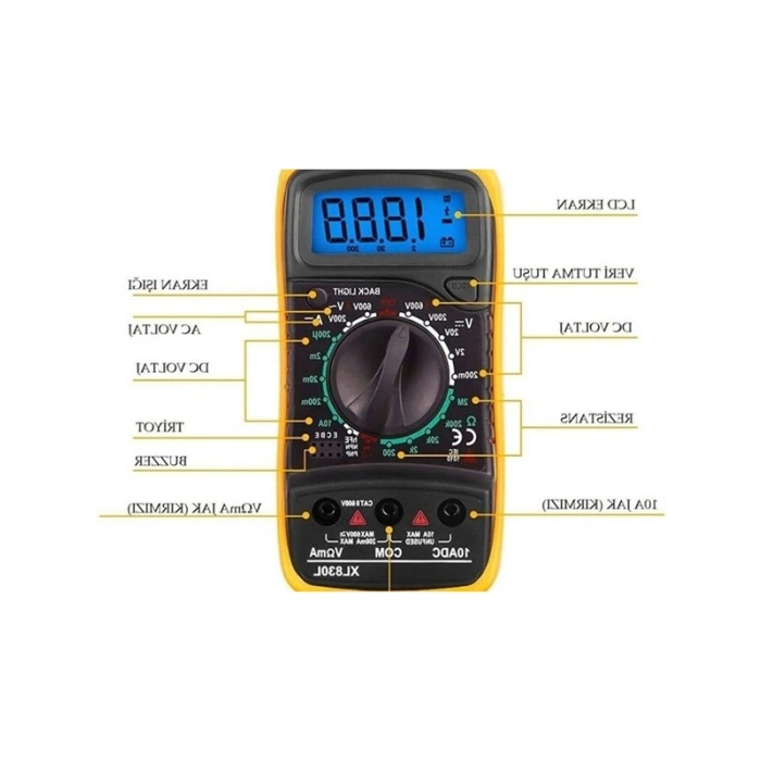 Dijital Multimetre, Volt ve Amper Ölçüm Kapasitesi