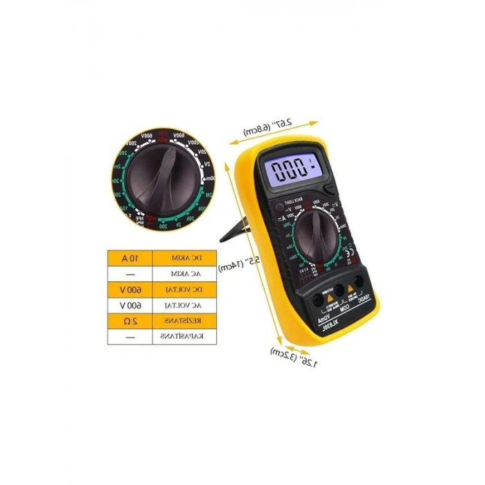 Dijital Multimetre, Volt ve Amper Ölçüm Kapasitesi
