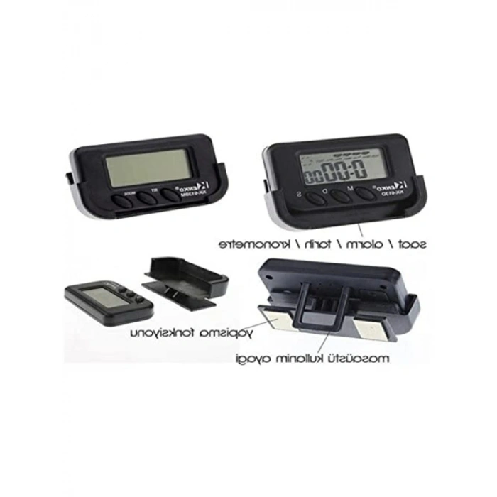 Dijital Saat - Kronometreli ve Alarmlı, Pilli