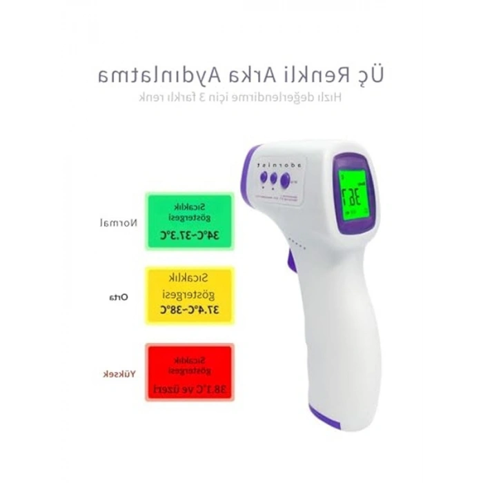 Dijital Temassız Ateş Ölçer, Hafızalı Pilli Termometre