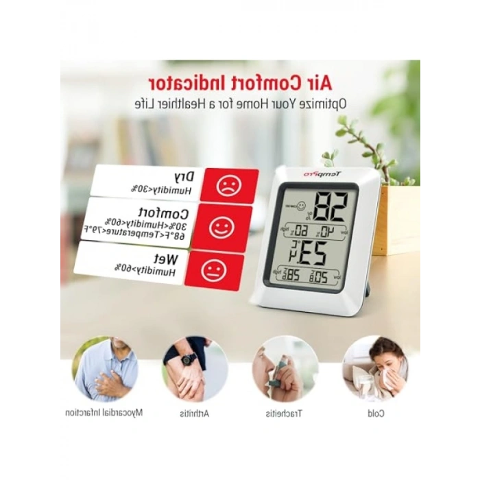 Dijital Termo-Higrometre, Sıcaklık ve Nem Ölçer