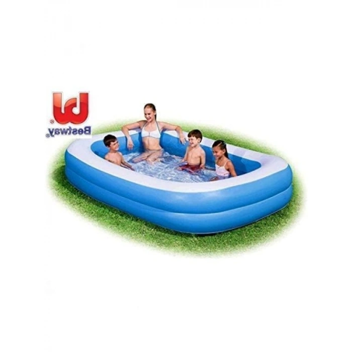 Dikdörtgen Mavi Şişme Havuz