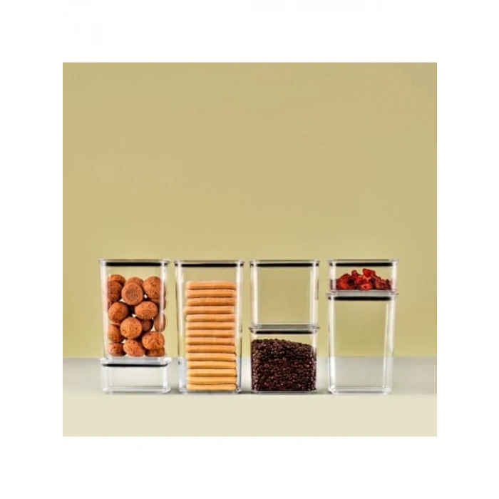 Dikdörtgen Şeffaf Vakumlu Gıda Saklama Kabı, 2800 Ml Kapasiteli