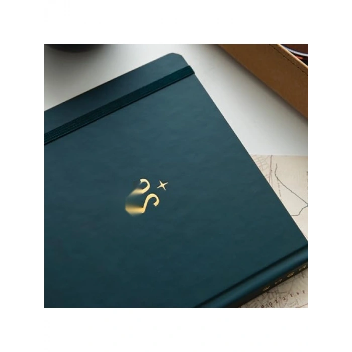 Dikey Haftalık Ajanda, Sert Kapak, 12 Aylık, Koyu Yeşil