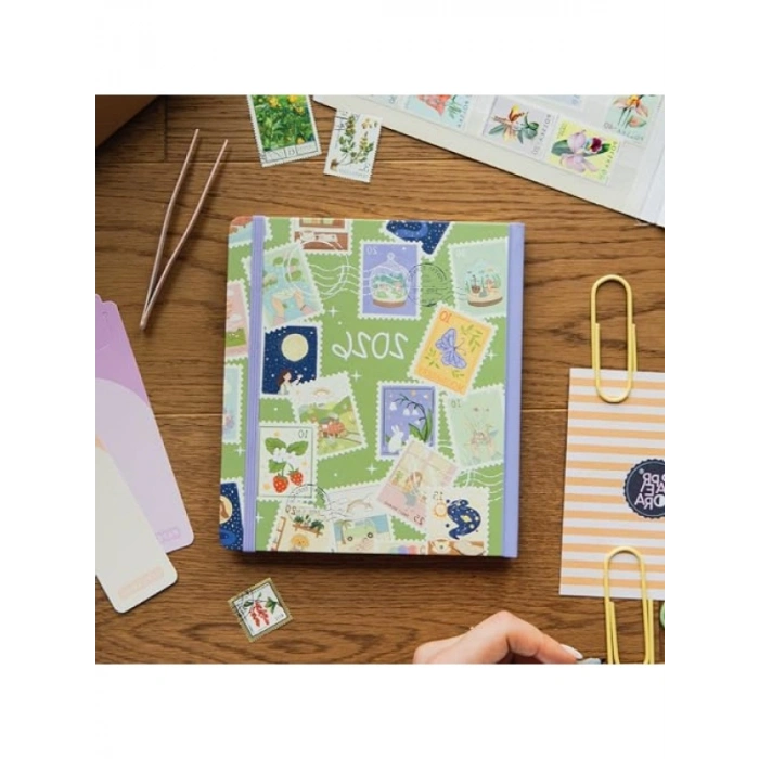 Dikey Haftalık Ajanda, Sert Kapak, Yeşil 18 x 20 cm