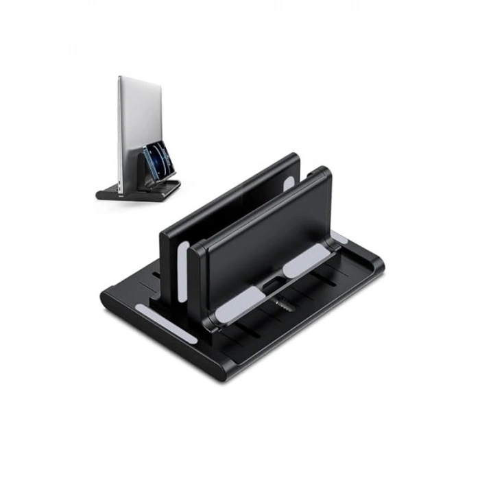 Dikey Laptop Standı, Çok Amaçlı Telefon Tutuculu