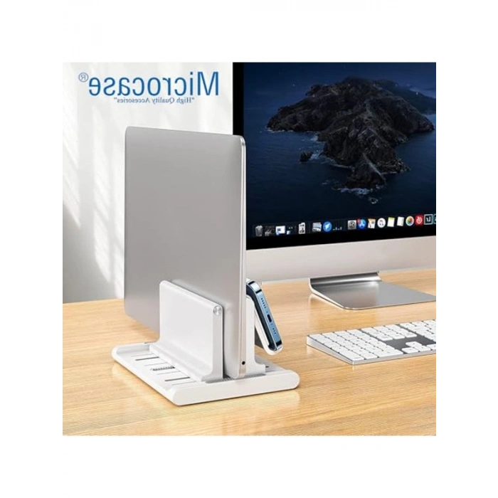 Dikey Laptop Standı, Çok Amaçlı Telefon Tutuculu