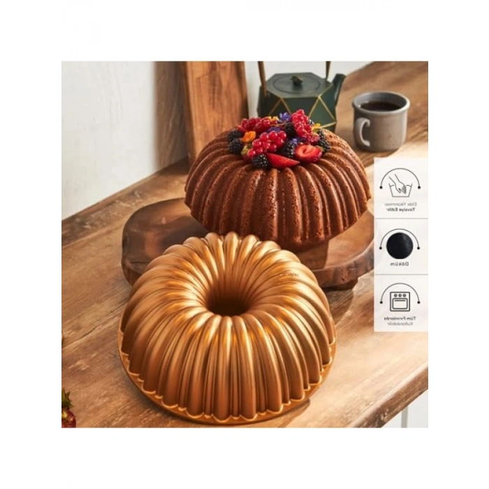 Dilimli Döküm Kek Kalıbı - 25.5 cm