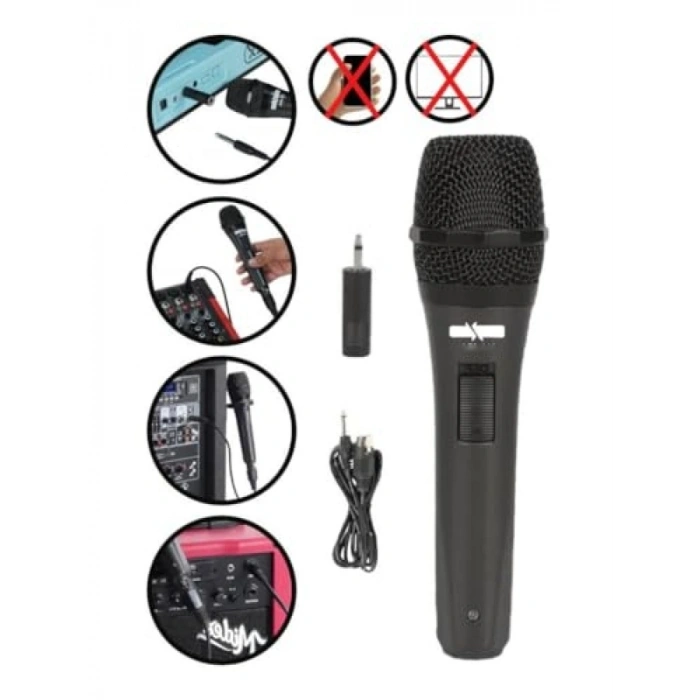 Dinamik Kablolu EL Mikrofon - Yüksek Kaliteli Ses İçin