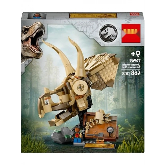 Dinozor Fosilleri - Triceratops Kafatası Modeli