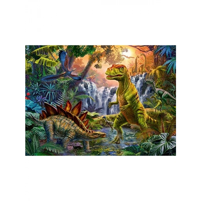 Dinozor Temalı 100 Parça Eğlenceli Puzzle, Çocuklar İçin