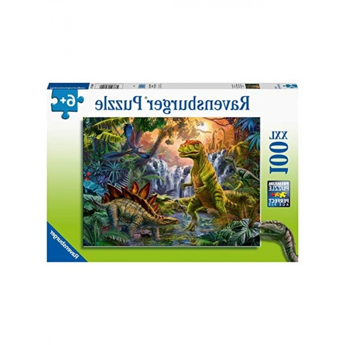 Dinozor Temalı 100 Parça Eğlenceli Puzzle, Çocuklar İçin
