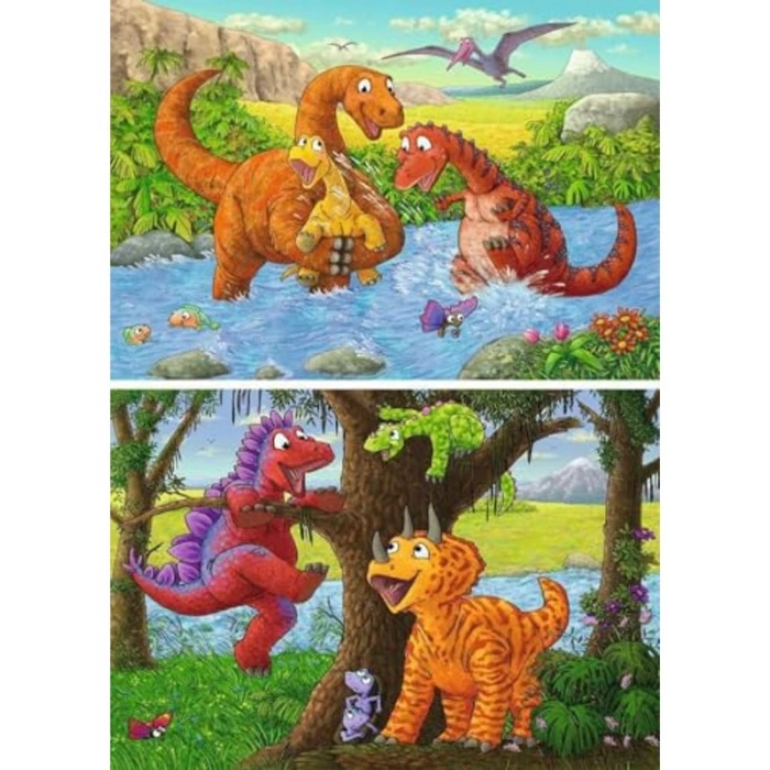 Dinozor Temalı 24 Parça Yapboz, Çocuklar İçin Eğlenceli Oyun