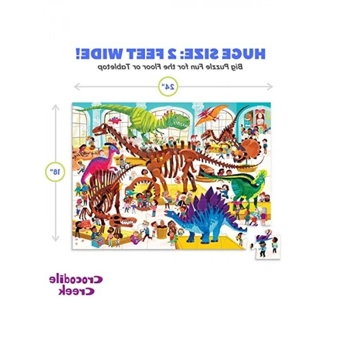 Dinozor Temalı 48 Parça Puzzle, Müzede Bir Gün Eğlencesi