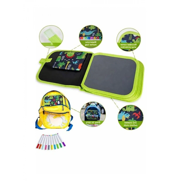 Dinozor Temalı Silinebilir Doodle Çizim Defteri