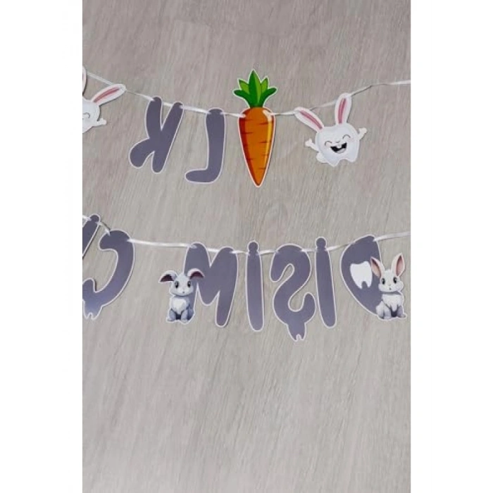 Diş Buğdayı Süsleme Seti - Tavşan ve Kalp Temalı