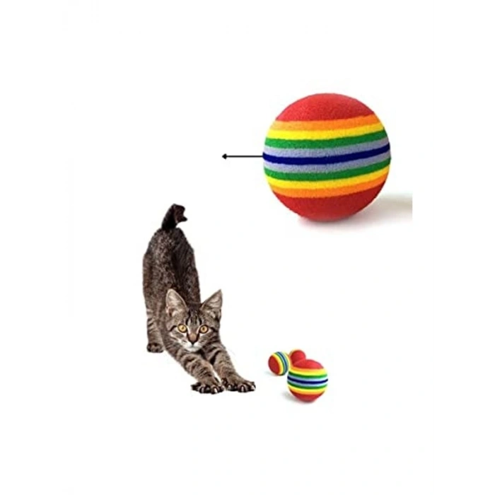 Diş Çıkarma Topu, 4 Adet Interaktif Kedi ve Köpek Oyuncağı