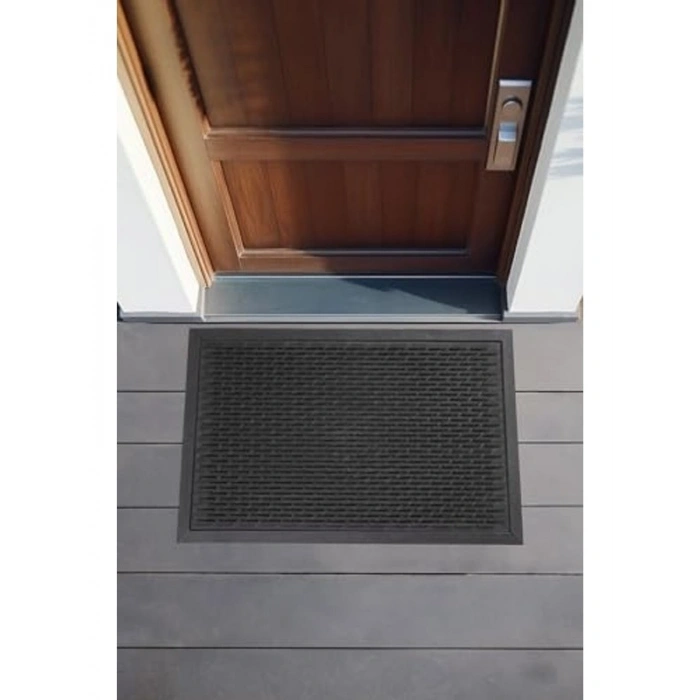 Dış Kapı Paspası, Siyah PVC, 45x70 cm, Dayanıklı