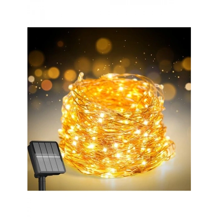 Dış Mekan için Solar String Işıklar, 200 LED 72 Ft Güneş Işığı Dış Mekan Su Geçirmez 8 Modlu, Güneş Işığı Dış Mekan Veranda Ağacı Noel Partisi Düğün Dekoru için (Sıcak Beyaz)