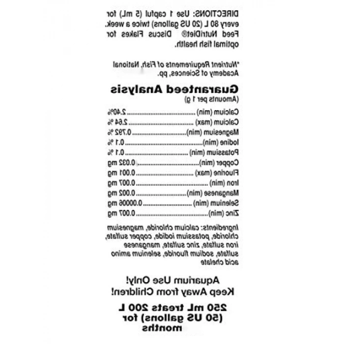 Discus Balıkları İçin Eser Elementler - 250 ml