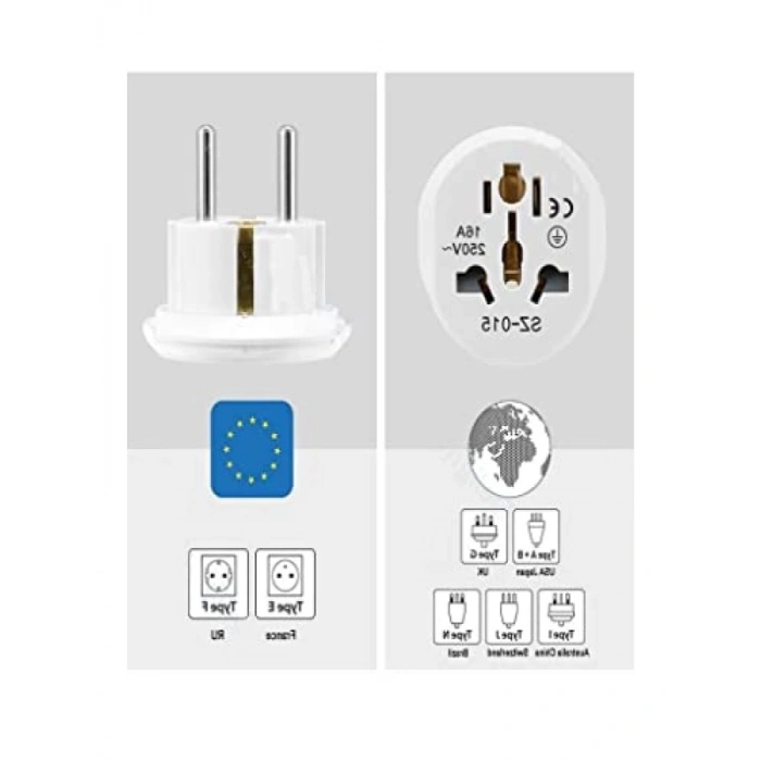 Dişi Türk Erkek Fiş Dönüştürücü Adaptör - Universal