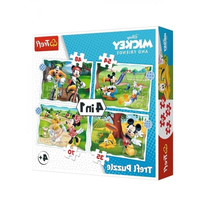 Disney Karakterleri ile 4ü 1 Arada Puzzle Seti