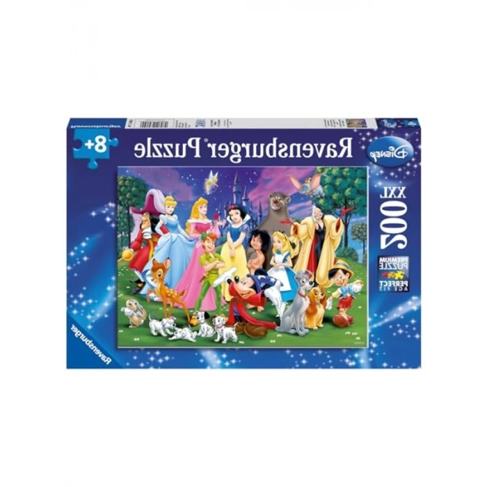Disney Karakterleri Temalı 200 Parça Puzzle, Eğlenceli Zihin Geliştirme
