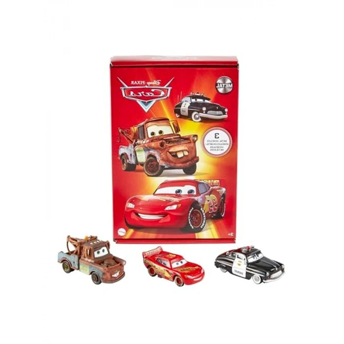 Die-Cast Araç 3lü Paket, Disney Pixar Temalı Eğlenceli Oyun Seti