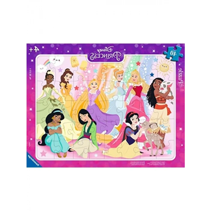 Disney Prensesleri Çerçeveli Puzzle - 40 Parça