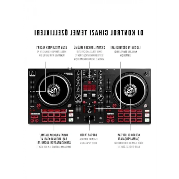 DJ Kontrolörü - 2 Deck, 24 Bit Ses Kartı ile