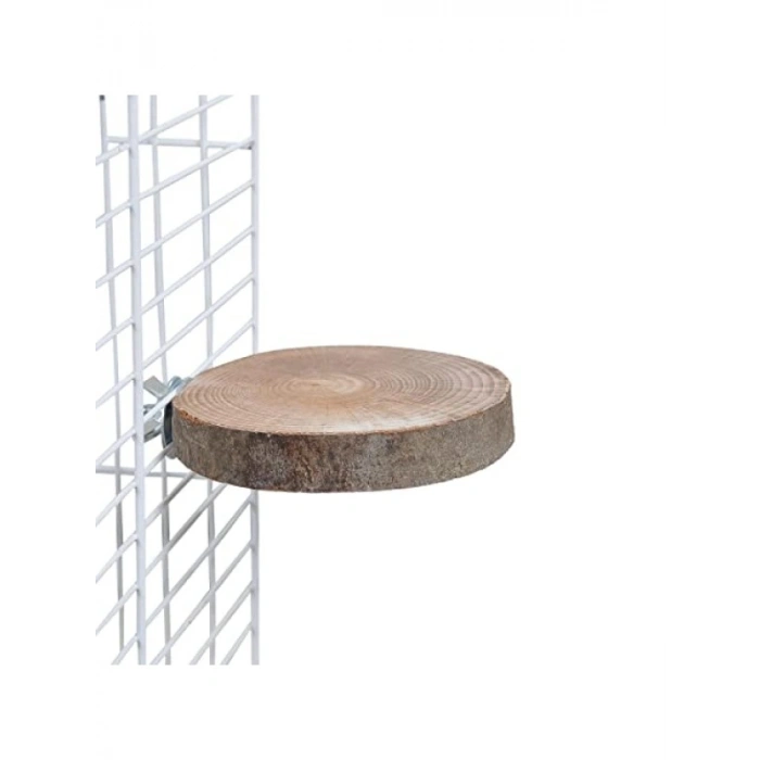 Doğal Ağaç Kuş Tüneği Yuvarlak Tünek - Ahşap