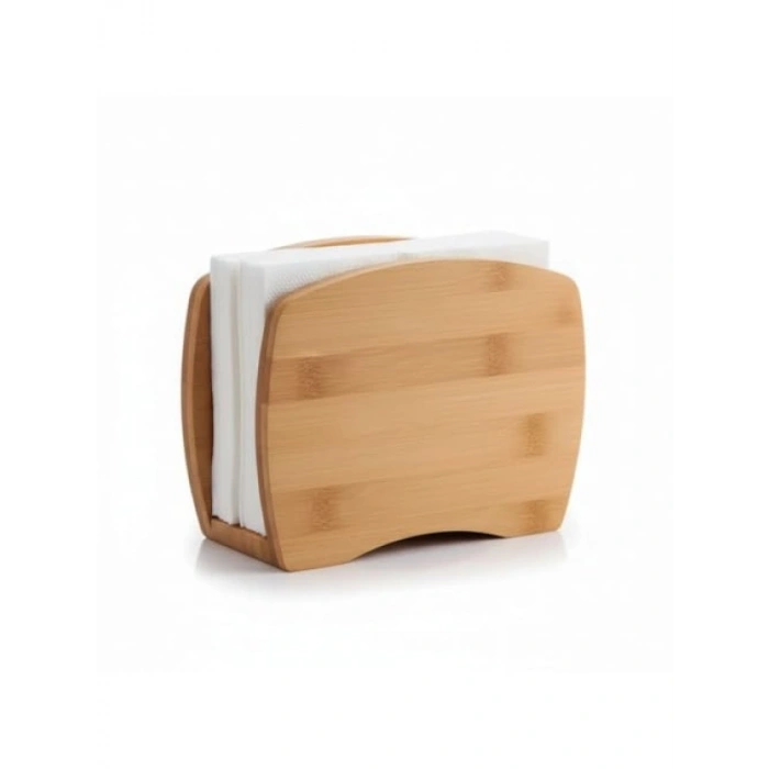 Doğal Ahşap Bambu Peçetelik - Modern Tasarım