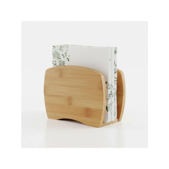 Doğal Ahşap Bambu Peçetelik - Modern Tasarım