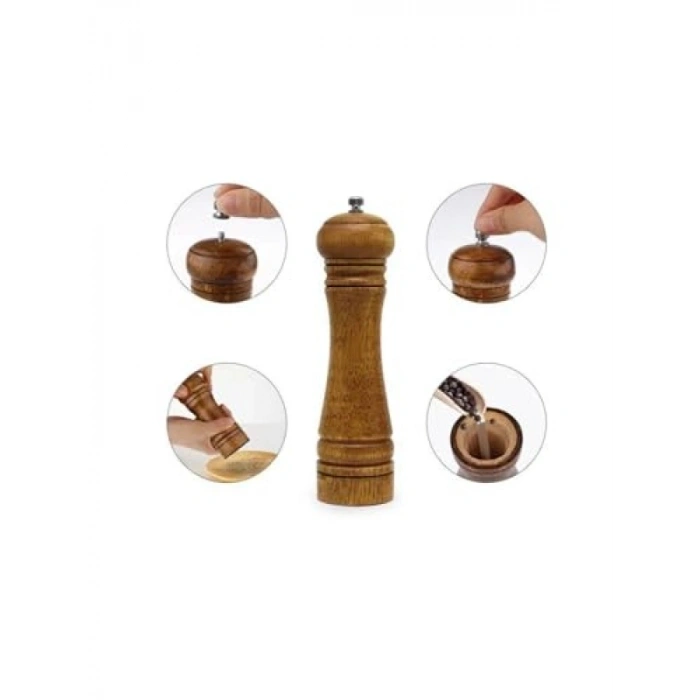 Doğal Ahşap Gövdeli Öğütücü, 27 Cm