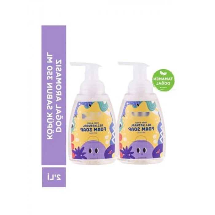 Doğal Aromasız Köpük Sabun Seti - 2li, 350 ml