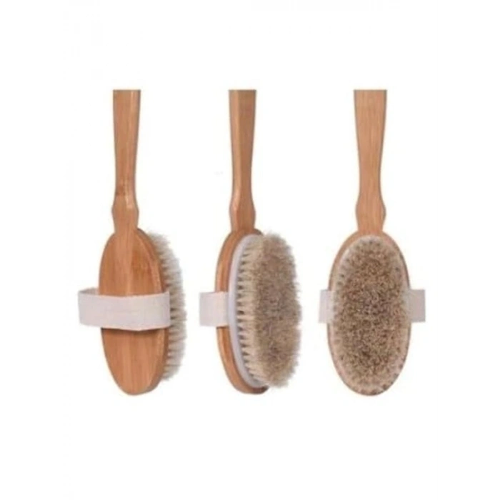 Doğal At Kılı Banyo Fırçası, Selülit Karşıtı ve Ergonomik Tasarım