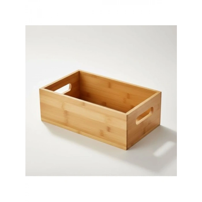 Doğal Bambu Ekmeklik ve Sunum Sepeti 25x14x8 cm