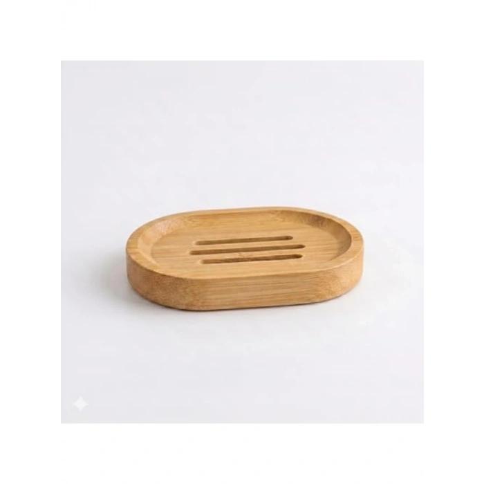 Doğal Bambu Sabunluk, Su Süzgeçli Tasarım ile Minimalist Aksesuar