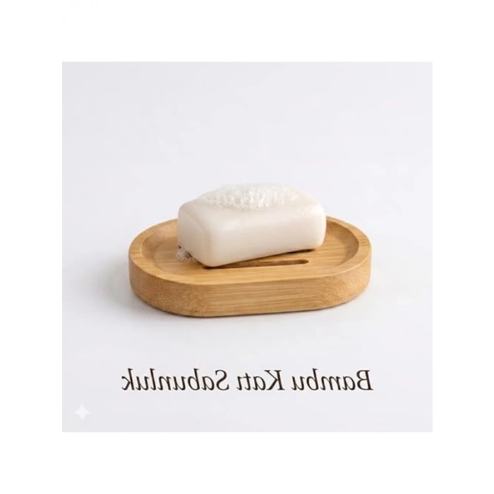 Doğal Bambu Sabunluk, Su Süzgeçli Tasarım ile Minimalist Aksesuar