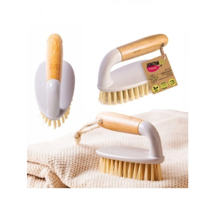 Doğal Bambu Temizlik Fırçası - Bej Renk