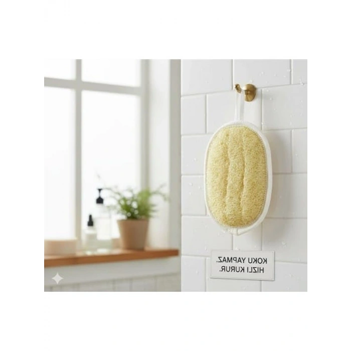 Doğal Banyo Kesesi - Oval Kabak Lifi, 15x11 cm