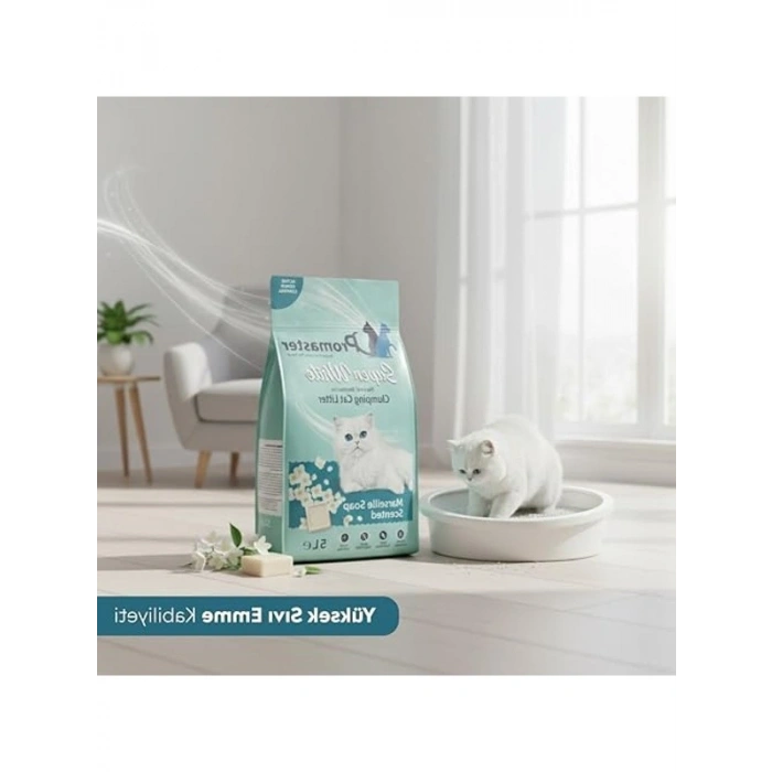 Doğal Bentonit Kedi Kumu, Marsilya Sabunu Kokulu, 5 LT