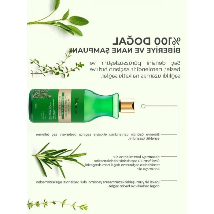 Doğal Biberiye Özlü Saç Güçlendirici Şampuan, 400 ml