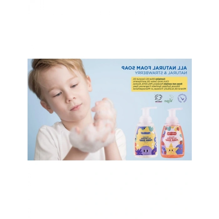 Doğal Çilekli Köpük Sabun - 350 ml