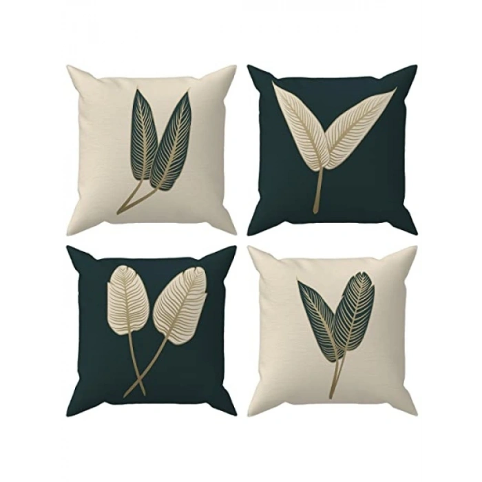 Doğal Desenli 4lü Kırlent Kılıf Seti